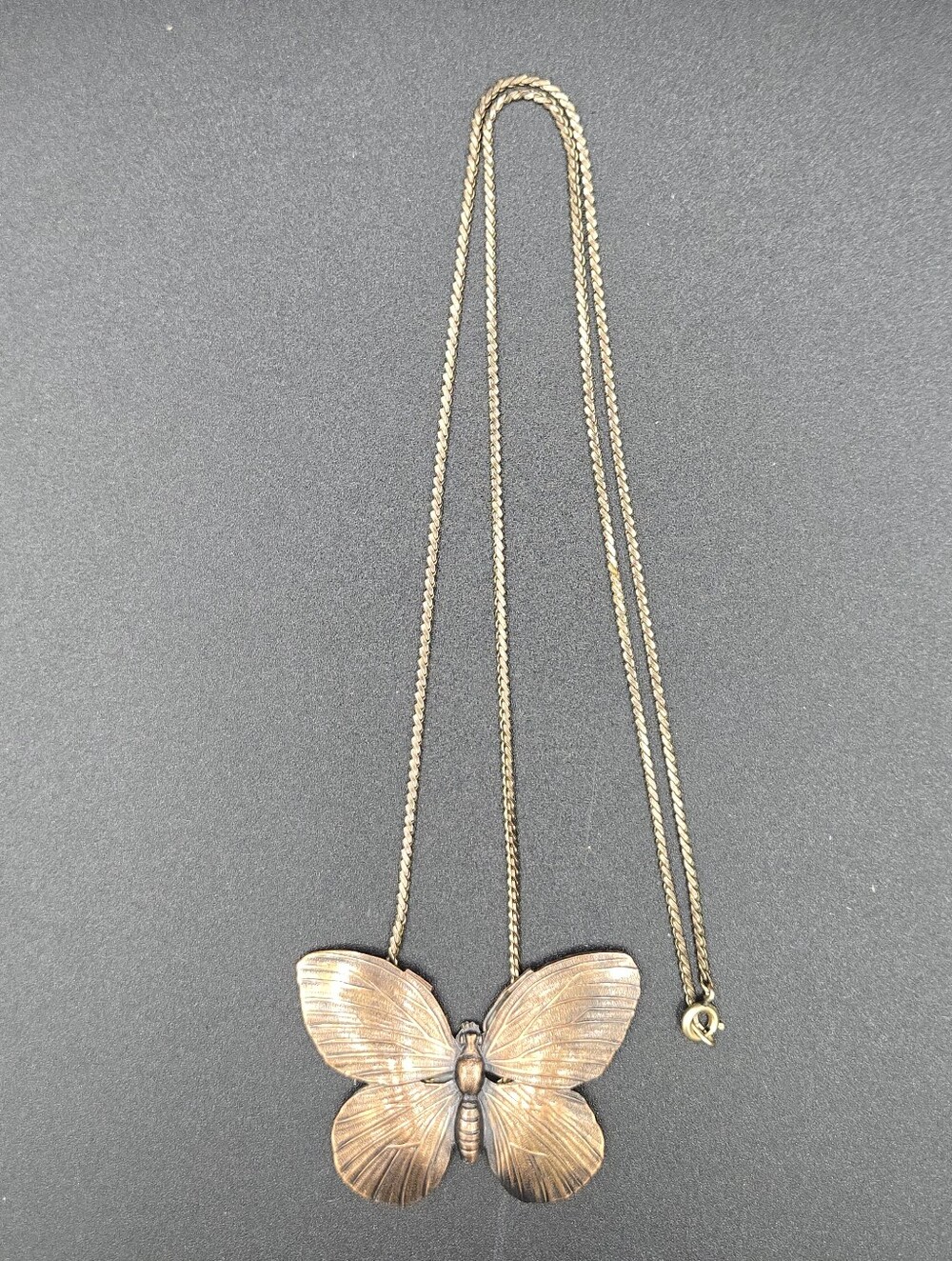 Vintage Copper Butterfly Necklace - Picture 2 of 4